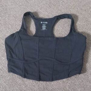 Buff Bunny Corset Crop Top - Black